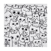 Картина по номерам на новый год на холсте с подрамником «Новогодние котики», 15 х 15 см Картина по номерам на новый год на холсте с подрамником «Новогодние котики», 15 х 15 см