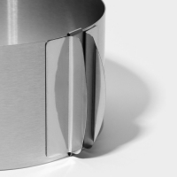 Форма для выкладки и выпечки с регулировкой размера Доляна, 16-30 см, h=8 см, цвет серебристый Форма для выкладки и выпечки с регулировкой размера Доляна, 16-30 см, h=8 см, цвет серебристый