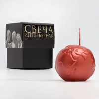 Свеча фигурная "Шар. Планета", 6х5,5 см, красный, в коробке Свеча фигурная "Шар. Планета", 6х5,5 см, красный, в коробке