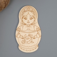 Заготовка для творчества "Матрешка", с гравировкой Заготовка для творчества "Матрешка", с гравировкой