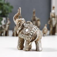 Сувенир полистоун "Слоны серебристая попона" набор 7 шт h=12; 10,5; 9,5; 8; 7; 6; 5 см Сувенир полистоун "Слоны серебристая попона" набор 7 шт h=12; 10,5; 9,5; 8; 7; 6; 5 см