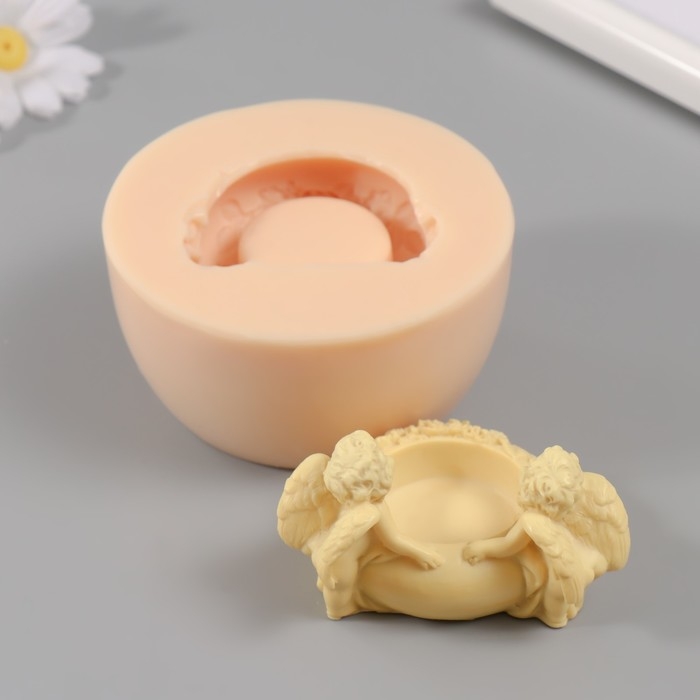 Молд силикон "Подсвечник Ангелочек" 5,5х9х7 см МИКС