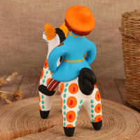 Дымковская игрушка "Всадник", 12 см, микс Дымковская игрушка "Всадник", 12 см, микс