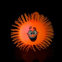 Мяч детский резиновый ёжка «Гарри», резиновый, световой, цвета МИКС Мяч детский резиновый ёжка «Гарри», резиновый, световой, цвета МИКС