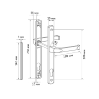 Нажимной гарнитур ТУНДРА 85/25, белый Нажимной гарнитур ТУНДРА 85/25, белый