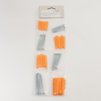 Набор дюбелей с саморезами № 2, 40 предметов в наборе Набор дюбелей с саморезами № 2, 40 предметов в наборе