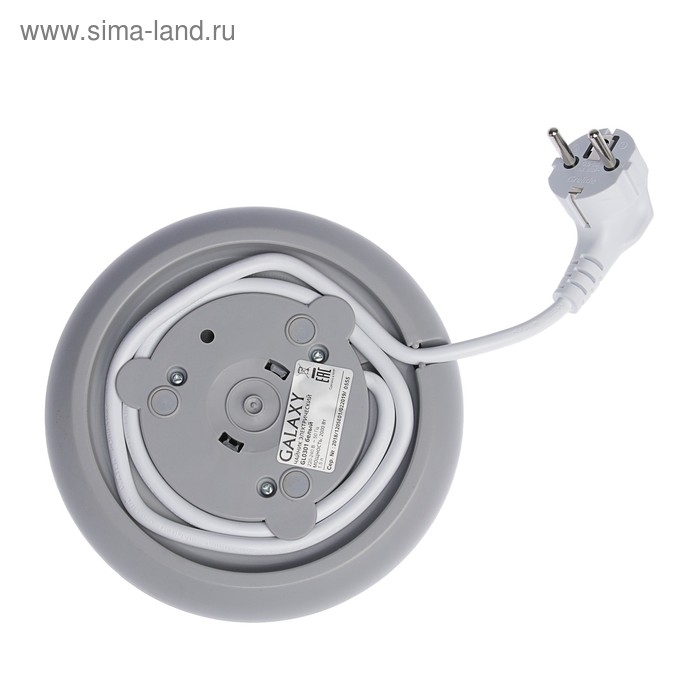 Чайник электрический Galaxy GL 0301, пластик, колба металл, 1.5 л, 2000 Вт, белый Чайник электрический Galaxy GL 0301, пластик, колба металл, 1.5 л, 2000 Вт, белый