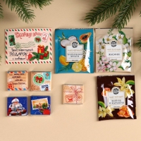 Подарочный набор &laquo;Счастливая почта&raquo;: чай ассорти 5,4 г ( 3 шт. х 1,8 г)., молочный шоколад 25 г (5 шт. х 5 г)., открытка