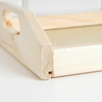 Поднос деревянный "Дачный", МАССИВ, 23&times;35&times;6,5 см