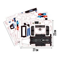 Деревянный конструктор &laquo;Полицейская машина&raquo;, 60 деталей, 19х12х12,5 см