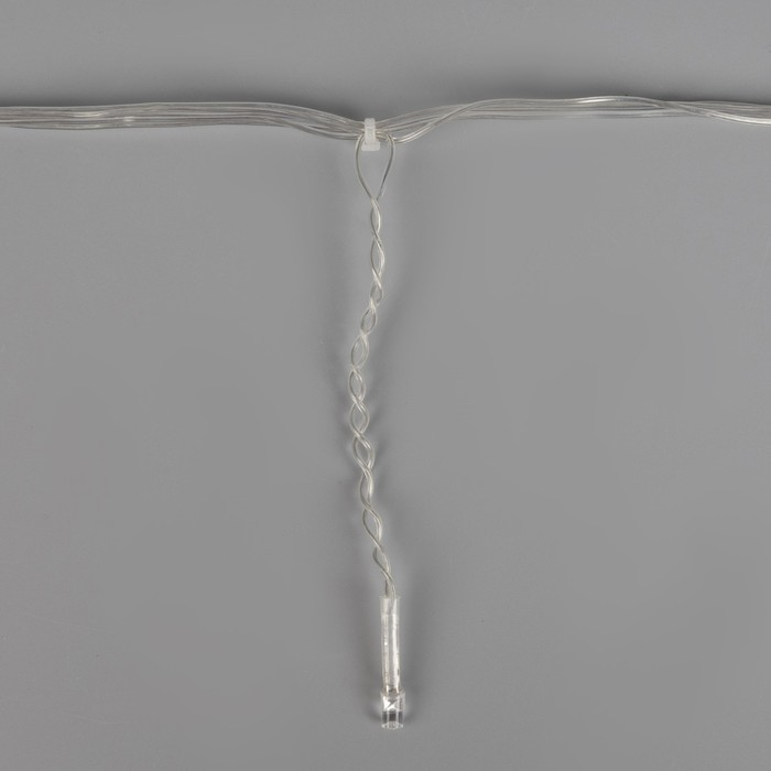 Гирлянда &laquo;Бахрома&raquo; 3 х 0.5 м, IP20, прозрачная нить, 80 LED, свечение зелёное, 8 режимов, 220 В