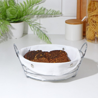 Корзина для хлеба Доляна, 23,5×24×11,5 см, хром Корзина для хлеба Доляна, 23,5×24×11,5 см, хром