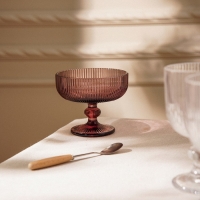 Креманка стеклянная SL Home &laquo;Модерн&raquo;, 300 мл, 12&times;10 см, цвет розовый