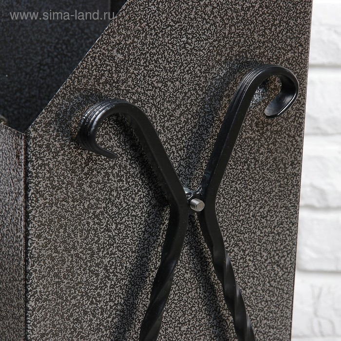 Урна уличная "Квадратная на гнутых ножках" 22 л, Серая, бак 0,5 мм, 50 х 33 х 33 см