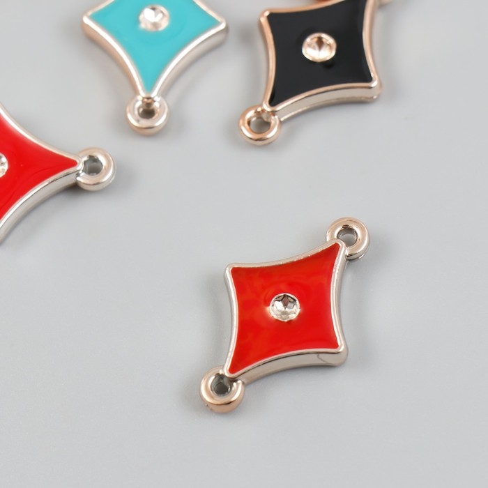 Коннектор для творчества пластик под металл Коннектор для творчества пластик под металл "Ромб" набор 6 шт 0,4х17х2,7 см