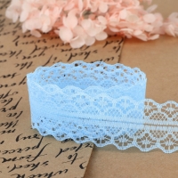 Кружево капроновое, 30 мм &times; 10 &plusmn; 1 м, цвет голубой