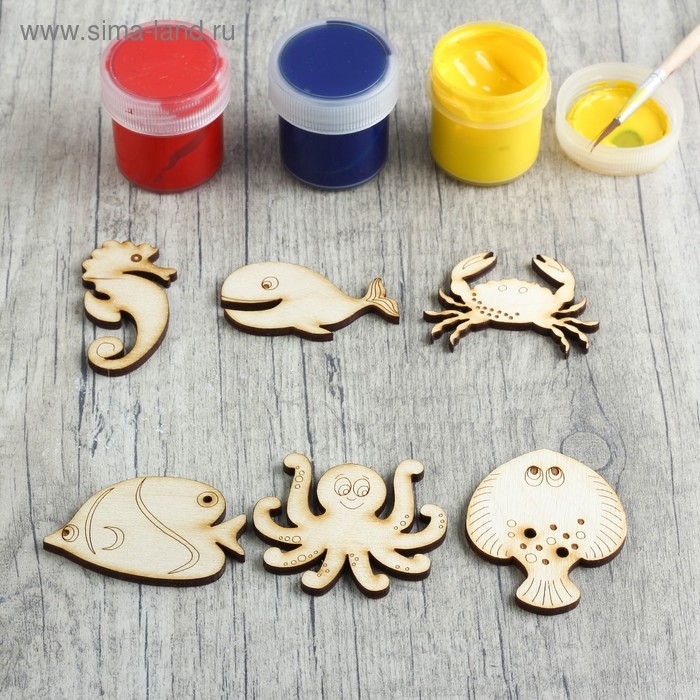 Набор заготовок для творчества &laquo;Морские животные&raquo;, 6 шт