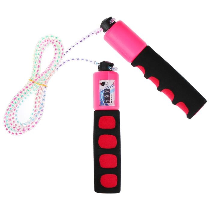 Скакалка ONLYTOP, со счётчиком, 2,7 м, цвета МИКС Скакалка ONLYTOP, со счётчиком, 2,7 м, цвета МИКС