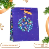 Новый год. Пакет подарочный "Новогодний венок", 26 х 32 х 12 см. Новый год. Пакет подарочный "Новогодний венок", 26 х 32 х 12 см.