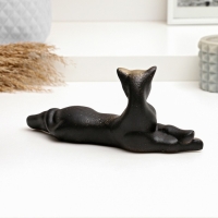 Фигура "Кот лежит" черный, 8х20см