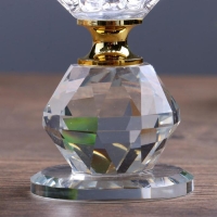 Подсвечник стекло на 1 свечу "Распустившийся бутон" 8х7х7 см