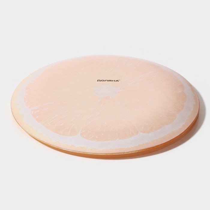 Тарелка стеклянная Доляна &laquo;Сочный апельсин&raquo;, d=18 см, цвет оранжевый