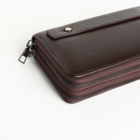 Портмоне-клатч мужской на молнии, цвет коричневый Портмоне-клатч мужской на молнии, цвет коричневый