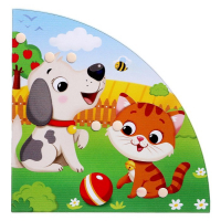 Детский стеллаж &laquo;Наши поделки&raquo;, цвет бело-оранжевый