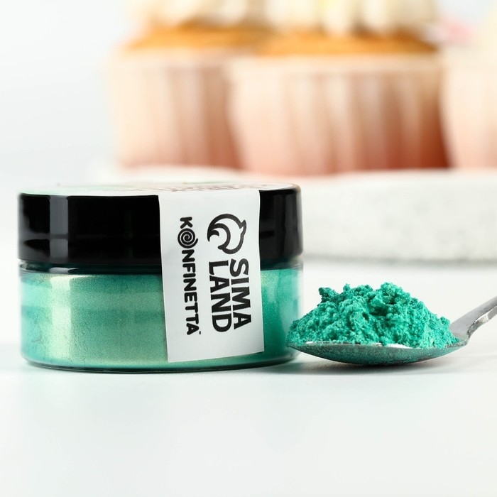 Глиттер кандурин «Зелёный» для десертов и напитков, водорастворимый, 5 г. Глиттер кандурин «Зелёный» для десертов и напитков, водорастворимый, 5 г.