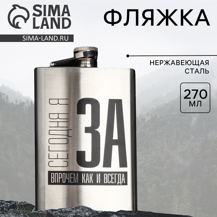 Фляжка &laquo;Сегодня я за&raquo;, 270 мл