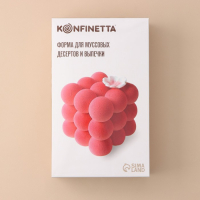 Форма для муссовых десертов и выпечки KONFINETTA &laquo;Рафаэль&raquo;, силикон, 29,7&times;17,5&times;5,7 см, 6 ячеек (6,2&times;6,2 см), цвет белый