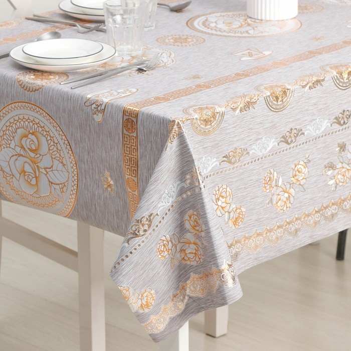 Клеёнка на стол &laquo;Мэлоди&raquo;, на тканевой основе, рулон 20 метров, ширина 137 см