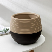 Горшок для цветов с поддоном «Дуэт», 2.5 л, цвет шоколадный-кофе с молоком Горшок для цветов с поддоном «Дуэт», 2.5 л, цвет шоколадный-кофе с молоком