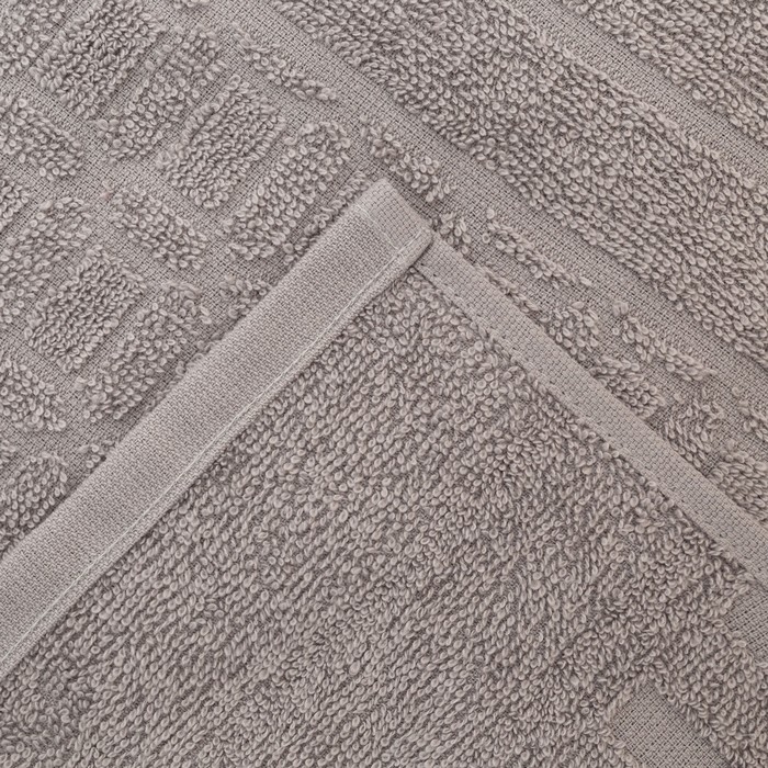 Полотенце махровое Space, размер 70х130 см, цвет серый, 320г/м, 100% хлопок