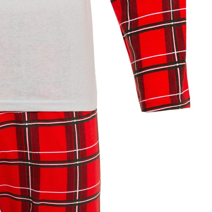 Пижама новогодняя мужская KAFTAN "X-mas", цвет красный, размер 50