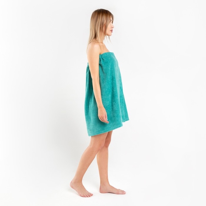 Полотенце банное Экономь и Я &laquo;Парео&raquo; 68х150 см, цвет голубая трава, 100%хл с AIRO, 320 г/м2