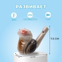 Свистулька керамическая &laquo;Чёрная змея&raquo;, 3,5 &times; 7,5 &times; 5,5 см