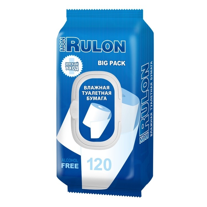 Туалетная бумага влажная Mon Rulon, 120 шт. Туалетная бумага влажная Mon Rulon, 120 шт.