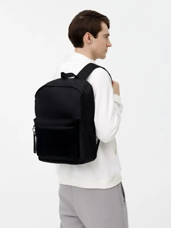 Рюкзак Patch Catcher с карманом из липучки, черный