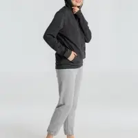 Толстовка с капюшоном унисекс Hoodie, серый меланж (антрацит), размер XS