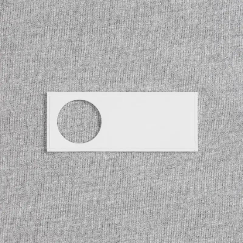 Лейбл из ПВХ с вырубкой &laquo;Круг&raquo;, белый