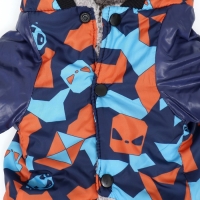 Комбинезон для собак на меховом подкладе с капюшоном, размер XXL (ДС 40, ОШ 42, ОГ 54 см)