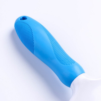 Пуходерка Пижон Premium с силиконовой ручкой, с каплями, 8 х 17 см, голубая Пуходерка Пижон Premium с силиконовой ручкой, с каплями, 8 х 17 см, голубая