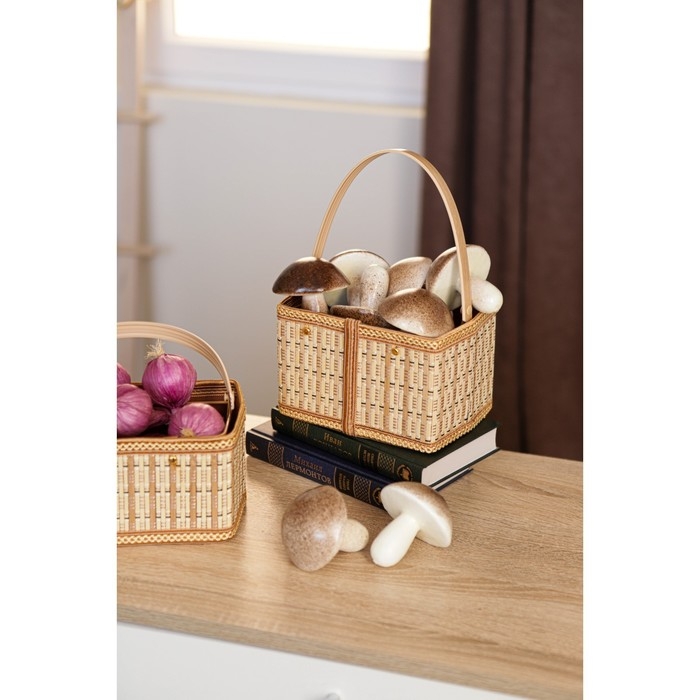 Корзина для хранения Доляна Nature, 19&times;14&times;12, бамбук