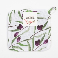 Прихватка Доляна Olives 19х19 см, 100% хлопок, ватин 250 г/м2