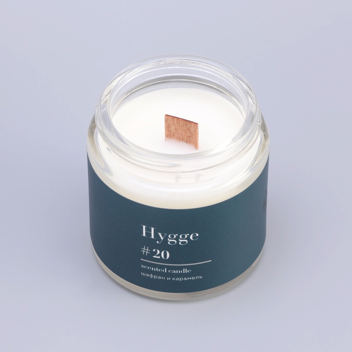 Свеча ароматическая Свеча ароматическая "Hygge" #20 Шафран и карамель, соевый воск, в банке, 90 г