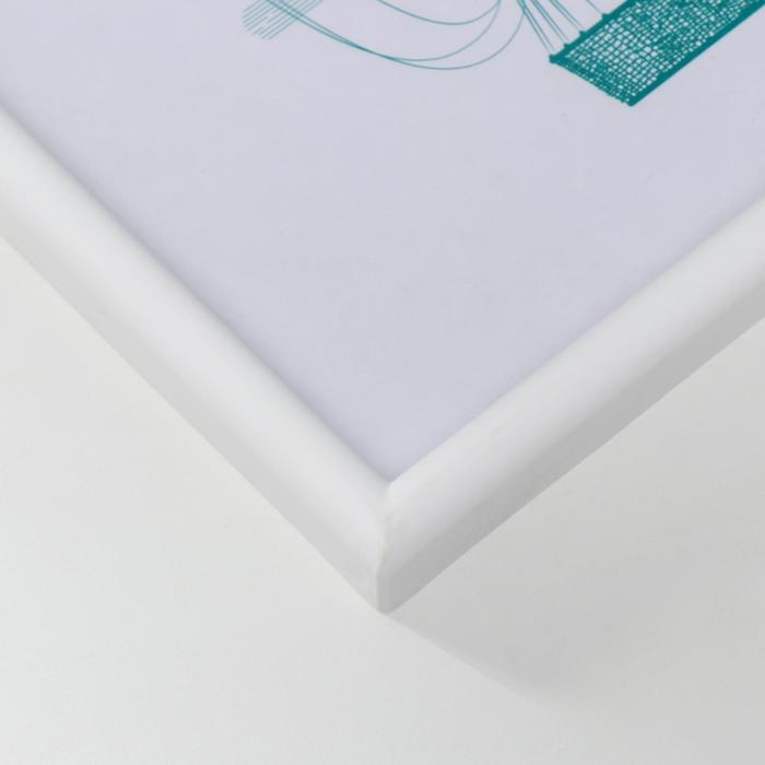 Фоторамка пластик L-4 20х25 см белый (пластиковый экран)