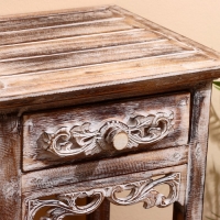 Тумба "Старый Бали" 40х40х80 см, дерево албезия, светло-коричневый