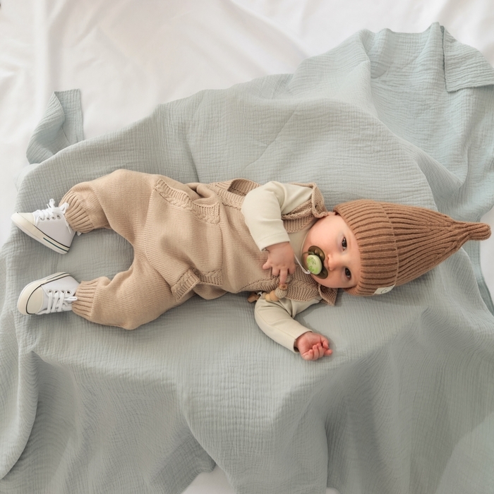 Шапка Крошка Я, р. 46-48см, 1-2 года, бежевый