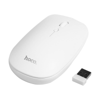 Мышь Hoco GM15, беспроводная (2.4 + BT), оптическая, 800-1200-1600 dpi, белая Мышь Hoco GM15, беспроводная (2.4 + BT), оптическая, 800-1200-1600 dpi, белая